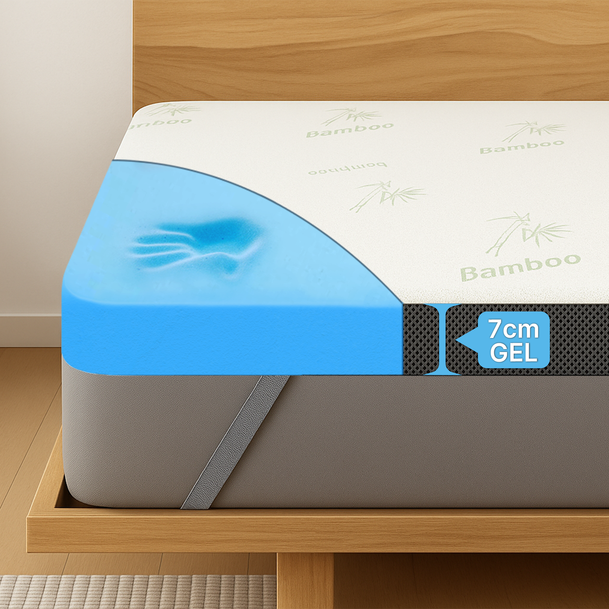 Premium Komfort Topper - Matratzen-Topper mit Gel-Memory-Schaum