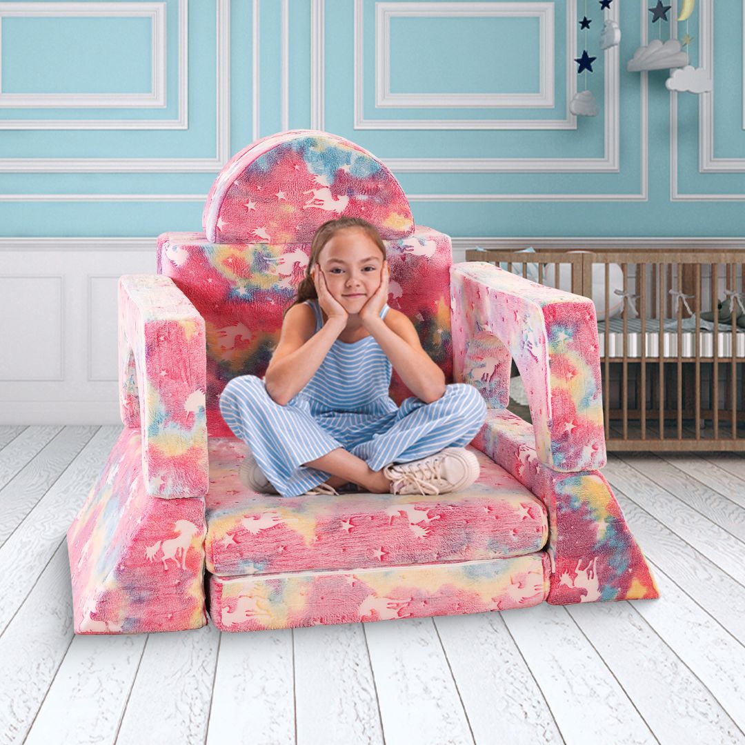 Spielcouch-Sofa für Kinder – 10-teiliges Set für Schlaf- und Spielbereich - KomfortKissen.de