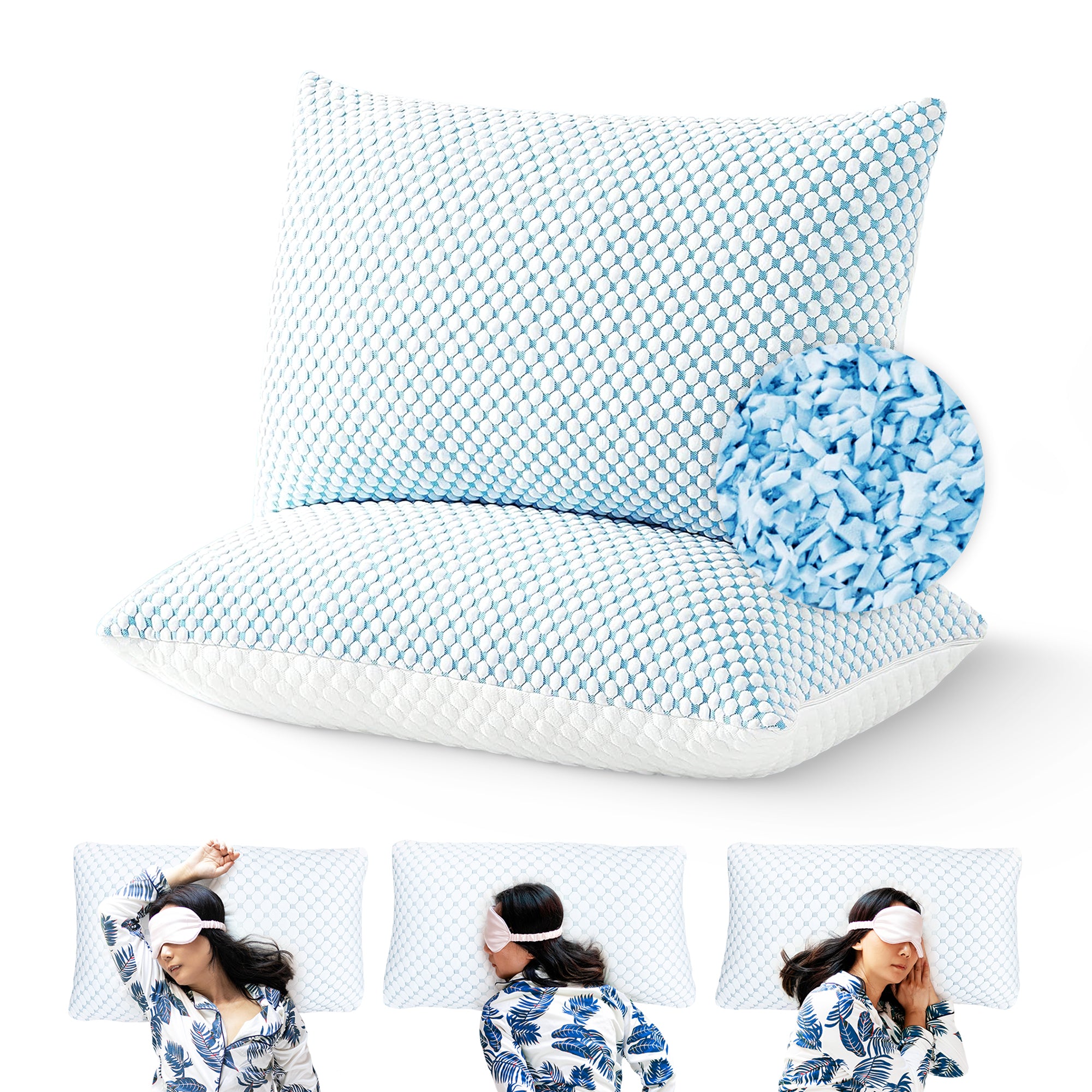 Ergonomic soft pillow for back, side, and stomach sleepers 