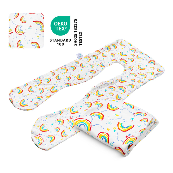 Ersatzbezug für Kinderkissen - Baumwolle (Regenbogen)