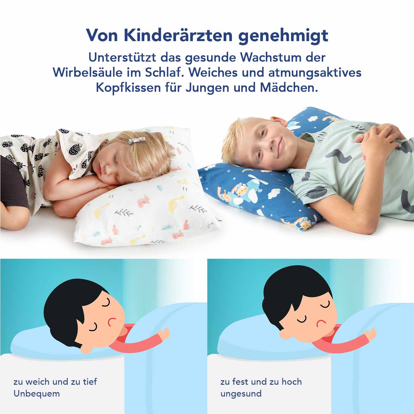 Kleinkinderkissen 40x60cm - KomfortKissen.de