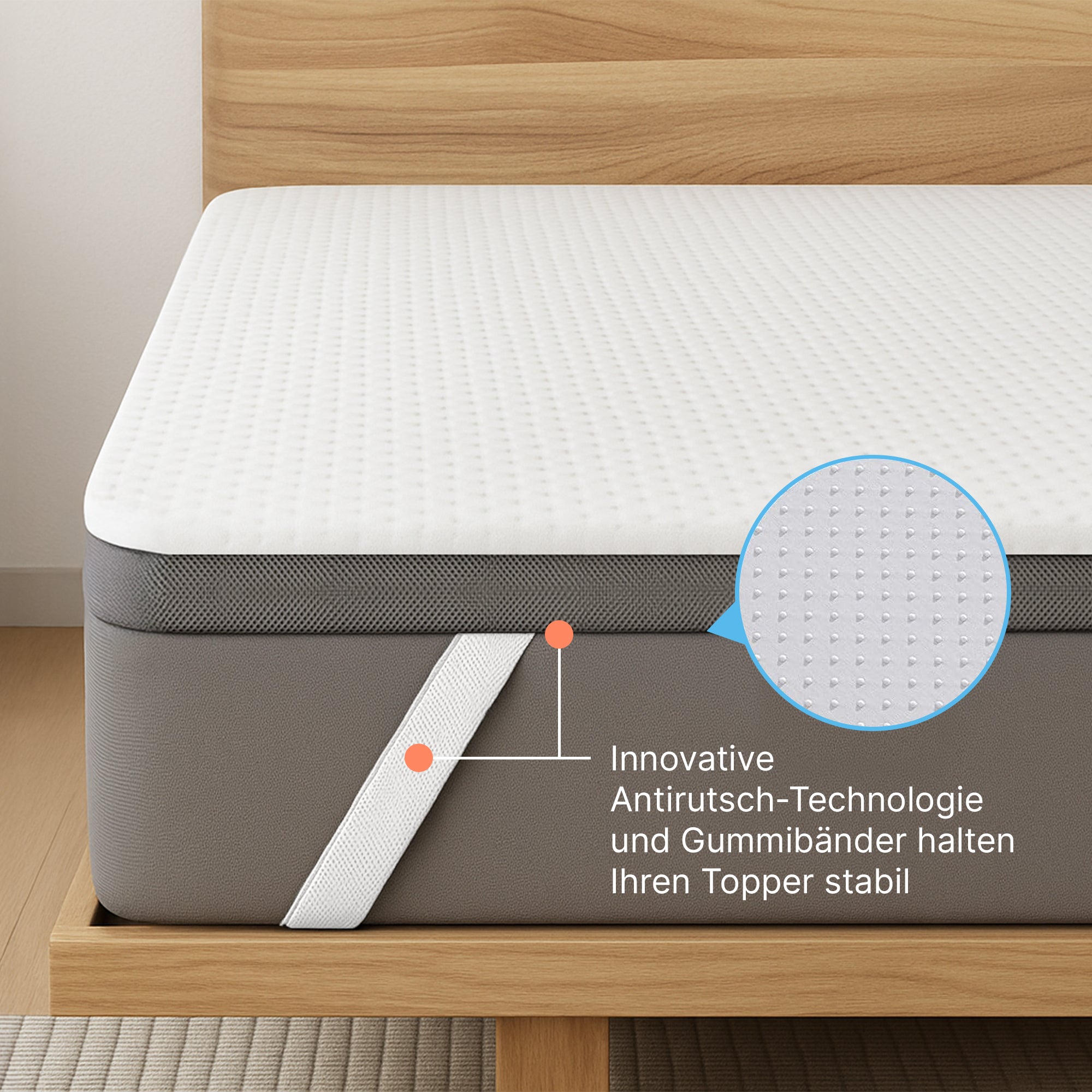 2-in-1 Komfort Topper - Duo Matratzen-Topper mit Gel-Memory-Schaum