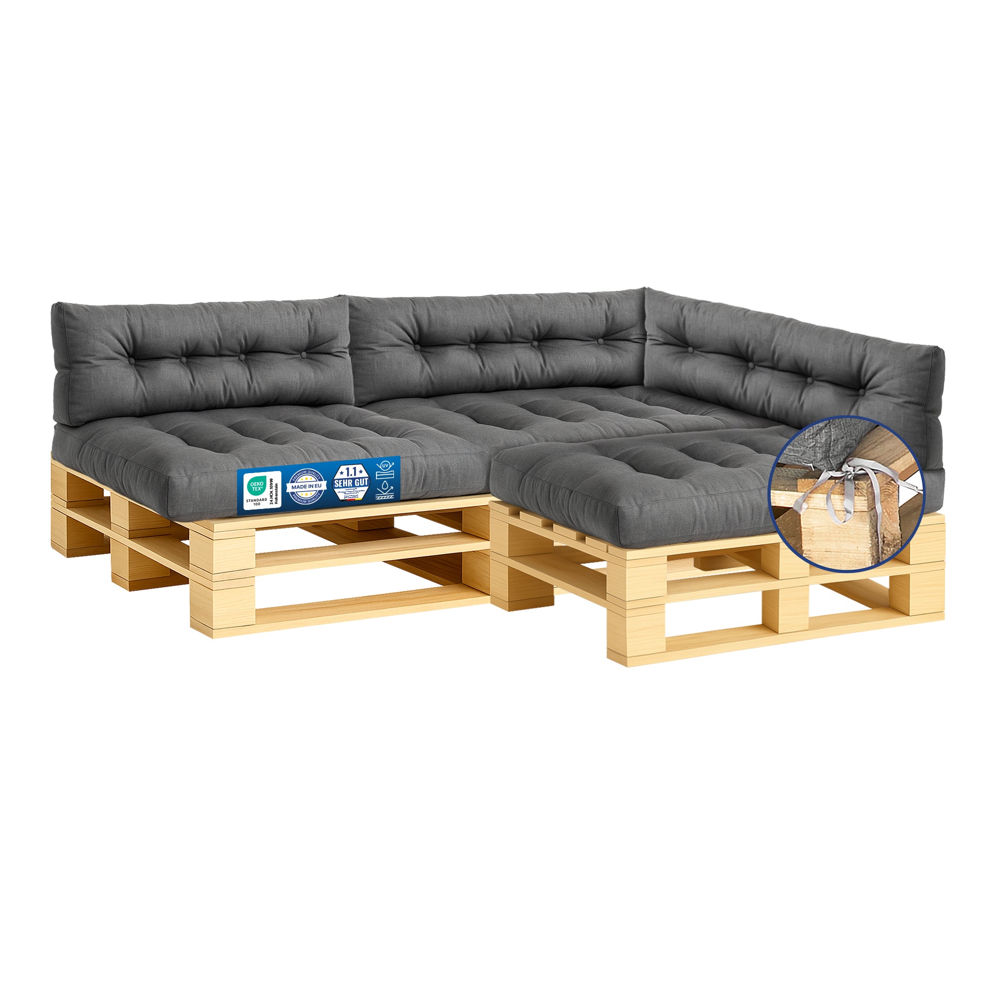 Premium Palettenkissen - Outdoor & Indoor Sitzkissen
