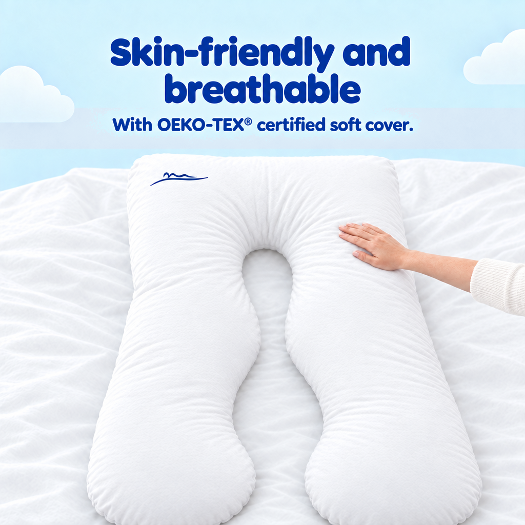 Skin-friendly and breathable – with OEKO-TEX certified soft cover – Weiß Blume Rosa Wolken Schwarz Hawaii Aroma Flamingo Beige Hellblau Khaki Walnuss Pfirsich Himmelblau Braun Dunkelgrau Grün