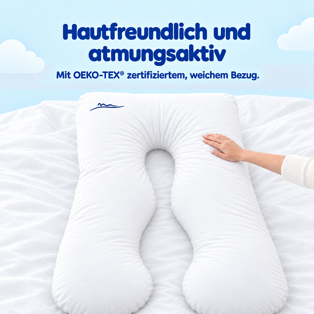 Hautfreundlich und atmungsaktiv – mit OEKO-TEX zertifiziertem, weichem Bezug – Weiß Blume Rosa Wolken Schwarz Hawaii Aroma Flamingo Beige Hellblau Khaki Walnuss Pfirsich Himmelblau Braun Dunkelgrau Grün