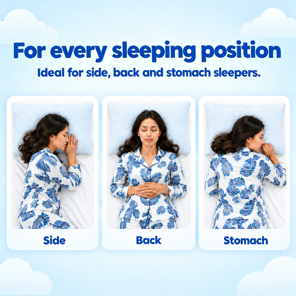For every sleeping position - ideal for side, back and stomach sleepers