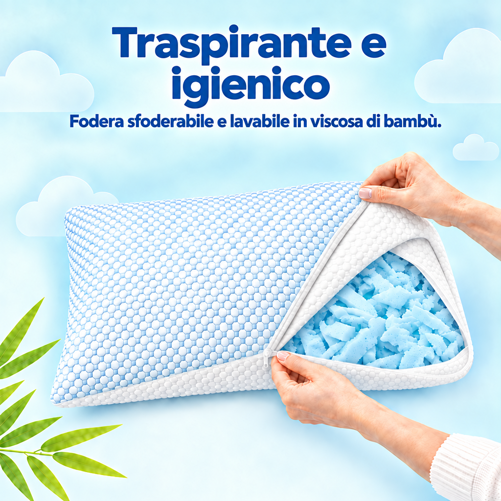Traspirante e igienico - fodera sfoderabile e lavabile in viscosa di bambù