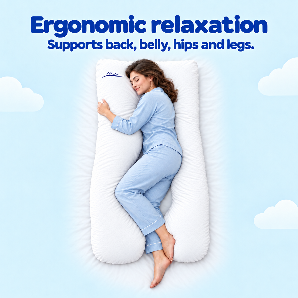 Ergonomic relaxation – supports back, belly, hips and legs – Weiß Blume Rosa Wolken Schwarz Hawaii Aroma Flamingo Beige Hellblau Khaki Walnuss Pfirsich Himmelblau Braun Dunkelgrau Grün