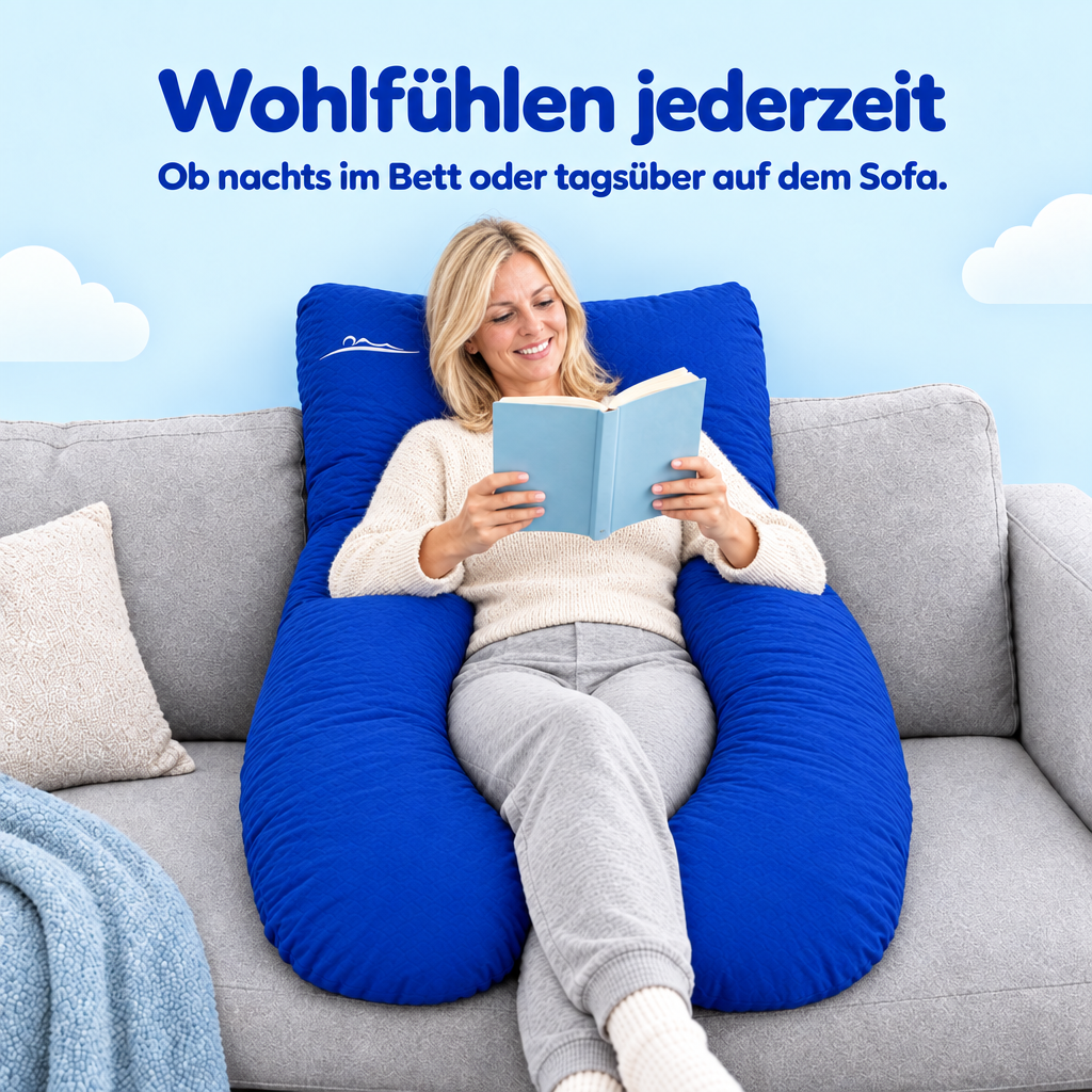 Wohlfühlen jederzeit – ob nachts im Bett oder tagsüber auf dem Sofa – Blau (Blue)