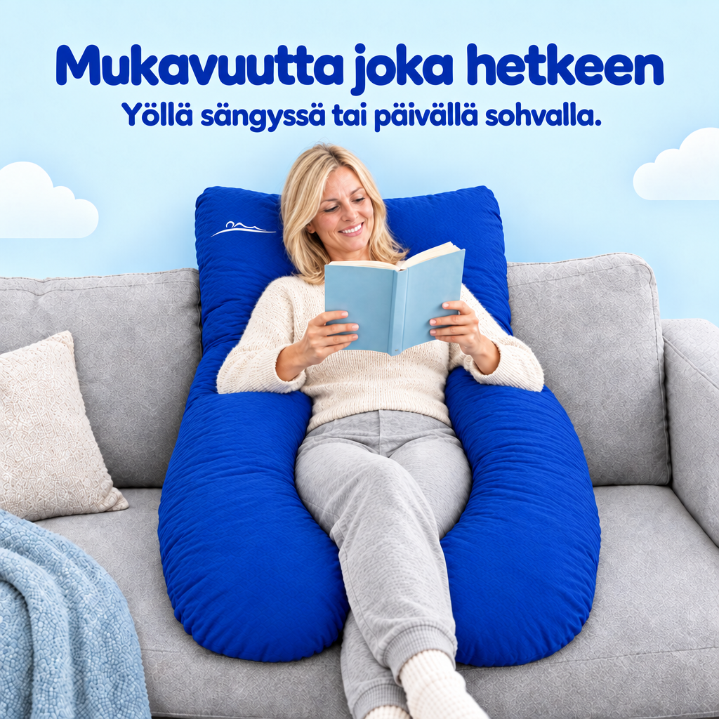 Mukavuutta joka hetkeen – yöllä sängyssä tai päivällä sohvalla – Blau (Blue)