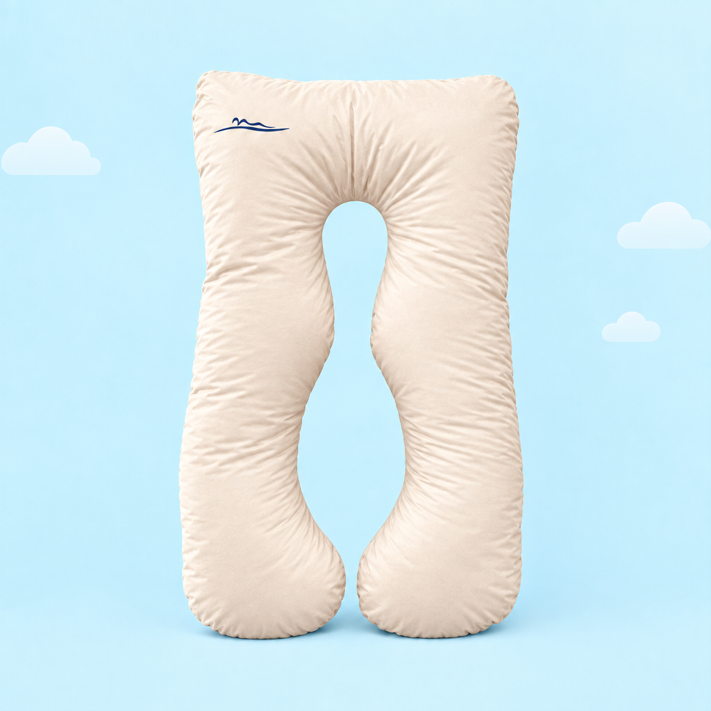KomfortKissen Premium – ergonomisches U-förmiges Körperkissen 150x100 cm – Beige