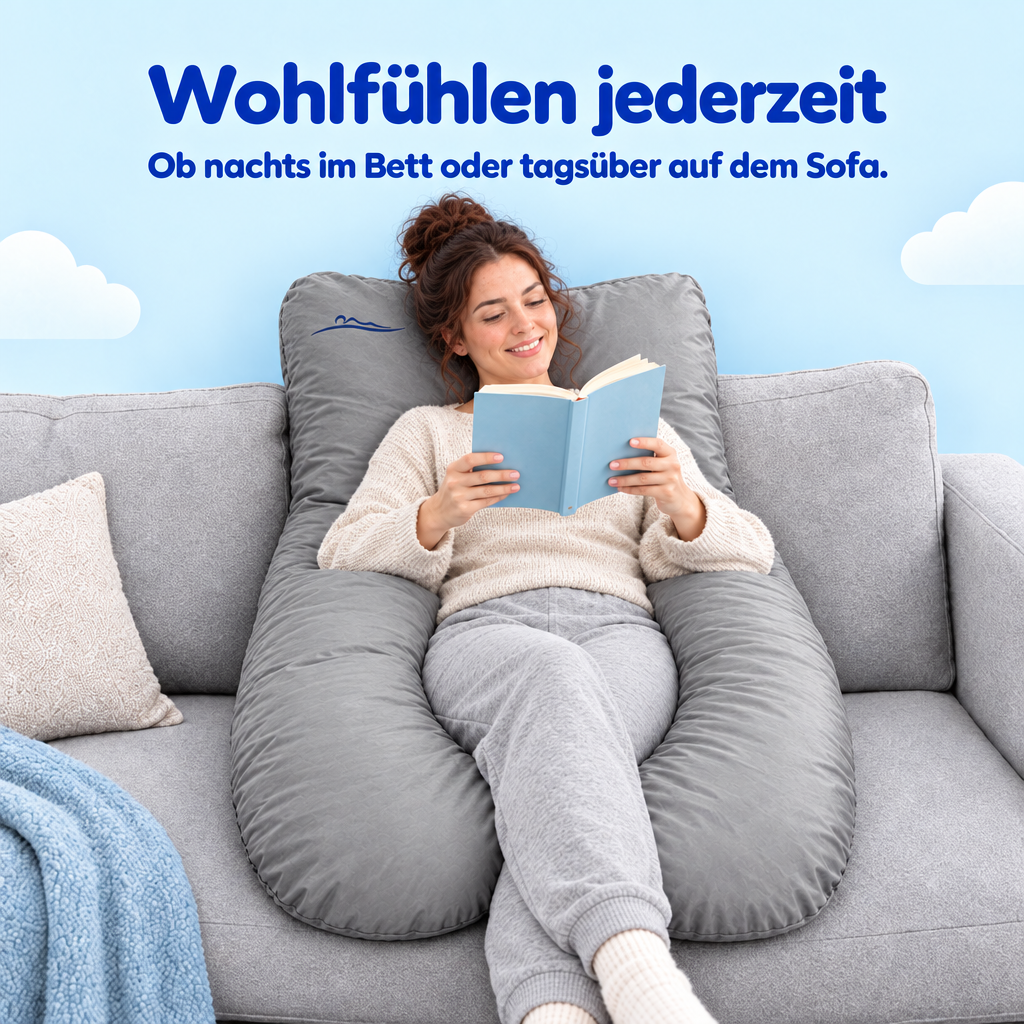 Wohlfühlen jederzeit – ob nachts im Bett oder tagsüber auf dem Sofa – Grau (Grey)