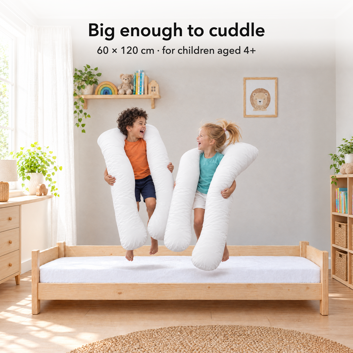 White – Size 60 × 120 cm compared with children