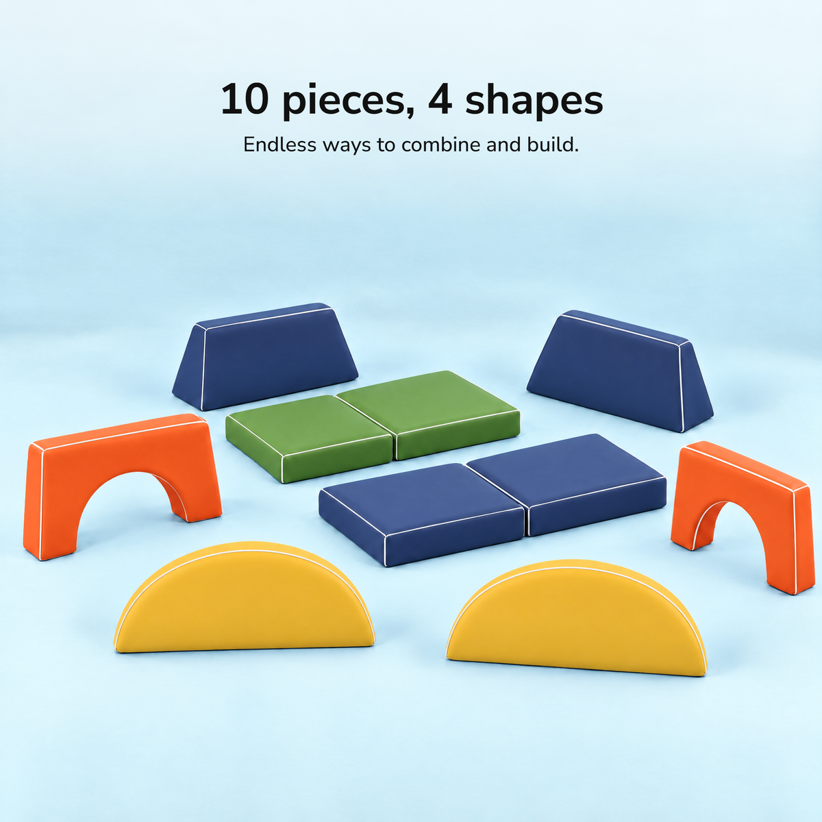 Colorful · Kolorowy · Barevný – 10 pieces, 4 shapes