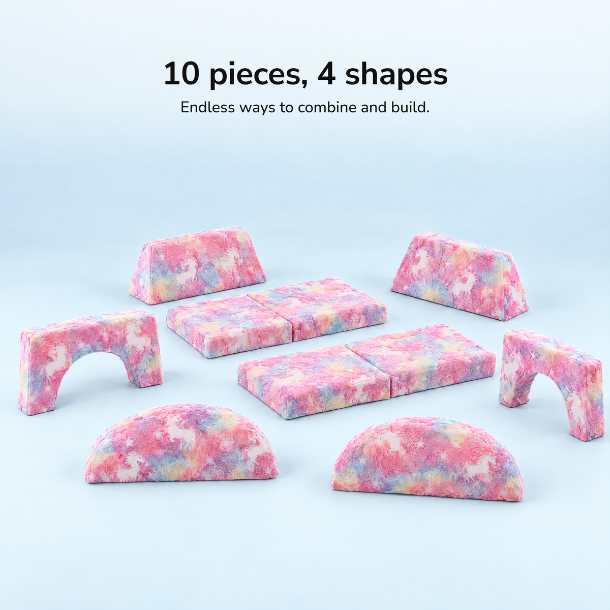 Glow Unicorn · Świecący jednorożec · Svítící jednorožec – 10 pieces, 4 shapes
